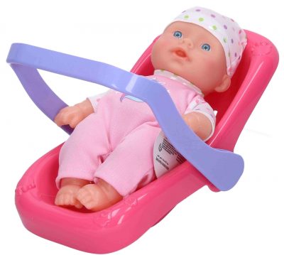 Bábätko v nosítku 20 cmPraktická a pohodlná prenosná sedačka - vajíčko s bábikou pre starostlivé mamičky. Vyrazte si pohodlne so svojou bábikou na výlet alebo na nákupy. Balenie obsahuje: nosítko a bábikuVeľkosť bábiky: 20 cmVek 3+