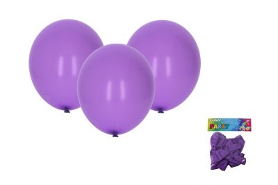 Balóny fialové 30cm/10ksBalóny sú skvelou dekoráciou na narodeninovú oslavu. Balenie obsahuje: 10 ksVyrobené z prírodného materiálu