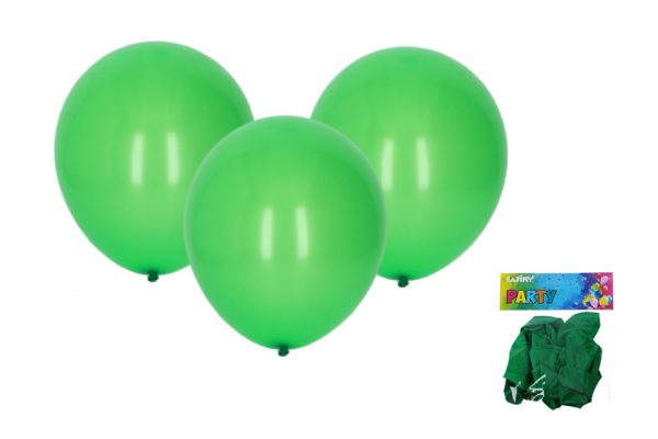 Balóny zelené 30cm/10ksBalóny sú skvelou dekoráciou na narodeninovú oslavu. Balenie obsahuje: 10 ksVyrobené z prírodného materiálu