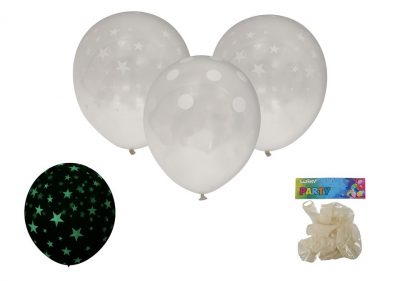 Balóny Svietiace v tme 30cm/6ksBalóny sú skvelou dekoráciou na narodeninovú oslavu. Balenie obsahuje: 6 ksVyrobené z prírodného materiálu