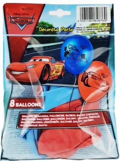 Balóny CarsŠtýlové balóny s motívom Disney postavičiek Cars.V balení 8ks