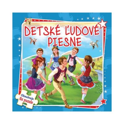 Detské ľudové piesneKniha v pevnej väzbe obsahuje 6 textov slovenských piesní s krásnou ilustráciou z puzzle dielikov. Veľkosť 16