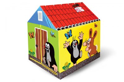 Detský domčekDetský domček s motívom obľúbeného hrdinu Krtka a jeho kamarátov. Domček môžu mať deti postavený v letných mesiacoch nielen na záhrade