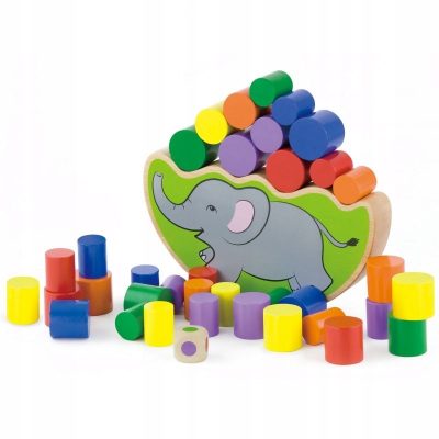 Viga Drevený balančný slonPuzzle Drevený balančný slon od Vigy je jednou z popredných hračiek