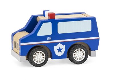 Viga Drevené policajné auto 13 cmS dreveným policajným autom Viga si vaše ratolesti vychutnajú veľa zábavy. Chce byť váš malý nezbedník policajtom? Chce chytiť zlodeja alebo zatknúť rýchlo idúceho vodiča? V tom prípade je pre neho policajné auto ideálne. Hra s ním rozvíja detskú fantáziu