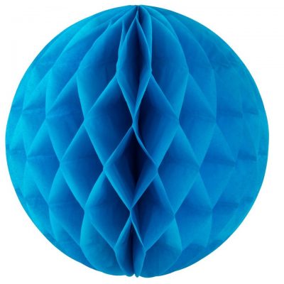 Dekoračná papierová guľa modrá 15cmPapierová ozdoba. Ozdoby môžu byť rôznych tvarov