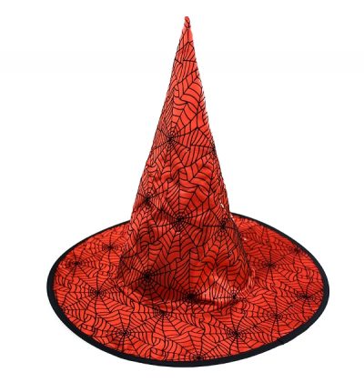 Čarodejnícky klobúk červený Čarodejnícky klobúk pre každú správnu bosorku. Rozmery klobúku 41 x 37 cm