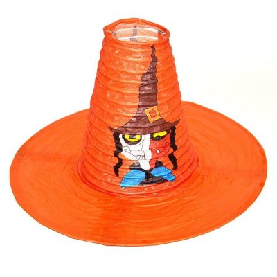 Lampión klobúk Halloween 20x20cmLampión je papierová svietiaca ozdoba. Lampióny môžu byť rôznych tvarov