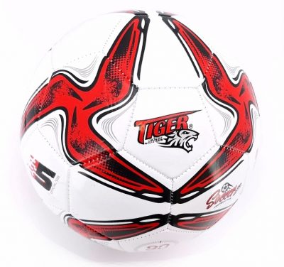 Futbalová lopta Tiger Soccer červená size 5Lopta je určená všetkým