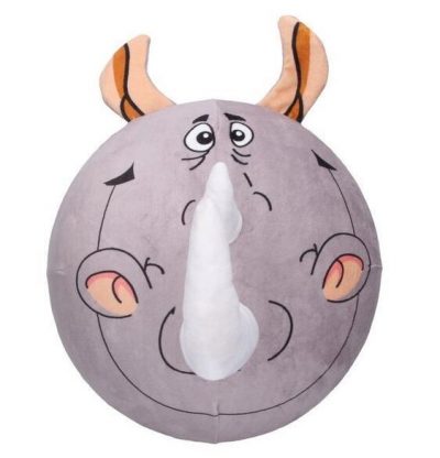 Plyšová nafukovacia lopta Nosorožec 30cmNafukovacia plyšová lopta s motívom nosorožca je pre každú zábavu. Zahraj si bláznivé loptové hry. Lopta je potiahnutá plyšom. Veľkosť 30 cm.Odporúčaný vek: od 1 rokov