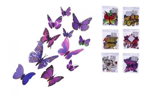 Magnetky motýľ 12ksKrásne a farebné magnetky v tvare motýľa. Krídla sú vyrobené z papiera a telíčko s magnetom je z plastu. Obsah balenia: 12ksRôzne farebné varianty   * Uvedená cena je za 1 balenie. Zvolený variant / farbu napíšte prosím do poznámky k objednávke. Ak by ste nevybrali žiaden variant / farbu