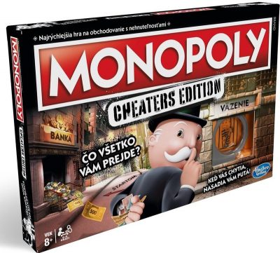 Hasbro Monopoly Cheaters SKČo ti prejde? Zažite kultové momenty