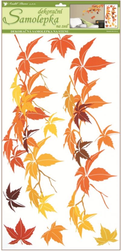 Samolepka Jesenné lístie 69x32cmSamolepky na stenu sú najjednoduchšou dekoráciou