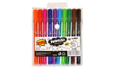 Pero farebné Klasické guľôčkové pero bude praktickým doplnkom každého školského peračníka. Pero s plastovým telom a klipom píše pekne a tenko. Balenie : 10kusov