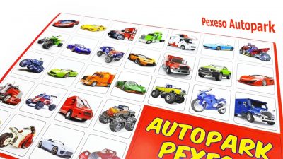 Pexeso AutoparkPexeso je jednou z najznámejších a najobľúbenejších detských hier. Deti si pri hre precvičujú pamäť