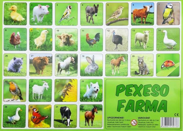 Pexeso farmaPexeso je jednou z najznámejších a najobľúbenejších detských hier. Deti si pri hre precvičujú pamäť