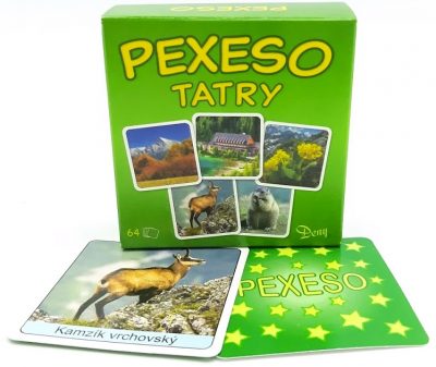 Pexeso TatryPexeso je jednou z najznámejších a najobľúbenejších detských hier. Deti si pri hre precvičujú pamäť