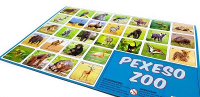 Pexeso Zoo 32 dvojicPexeso je jednou z najznámejších a najobľúbenejších detských hier. Deti si pri hre precvičujú pamäť