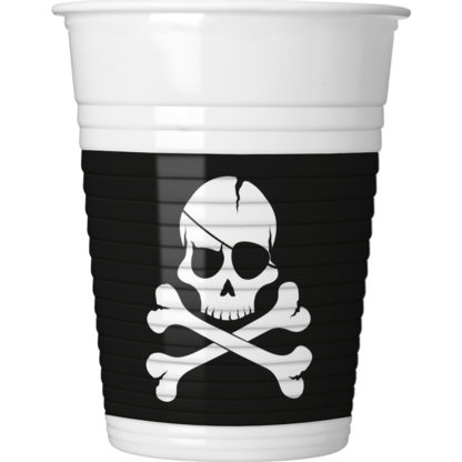 Poháre Čierni pirátiPlastové poháre sa hodia na detskú párty