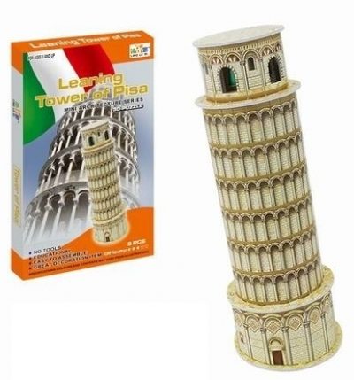 Cíť sa ako v Taliansku. Postav si vlastnú šikmú vežu v Pise vo forme 3D puzzle.A zábava sa môže začať. Skladanie puzzle pomáha deťom rozvíjať fantáziu