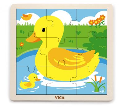 Drevené puzzle kačičkaDrevené puzzle s motívom kačičky rozvíjajú kreativitu a tvorivosť vášho dieťaťa. Obrázkové puzzle
