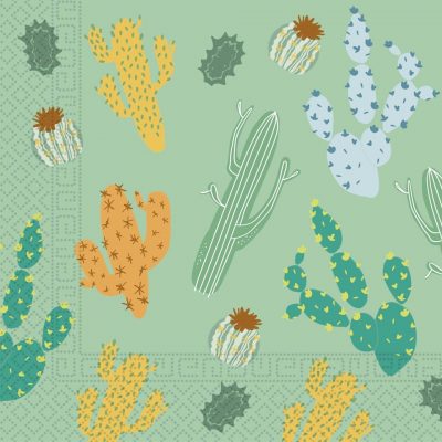 Servítky KaktusPapierové servítky sa hodia na detskú párty