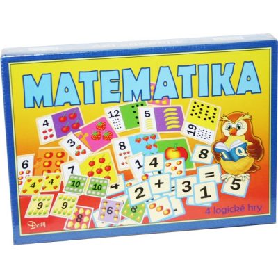 Spoločenská hra MatematikaSúbor náučno-logických spoločenských hier MATEMATIKA obsahuje komponenty pre 4 základné hry deti získajú veselým a hravým spôsobom nové poznatky o čísliciach a číslach.Balenie obsahuje: 106 ks delených obrázkových karietpexeso