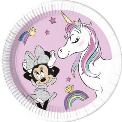 Taniere Minnie/UnicornPapierové taniere sa hodia na detskú párty