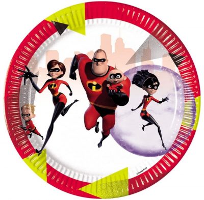 Taniere Incredibles 2Papierové taniere sa hodia na detskú párty