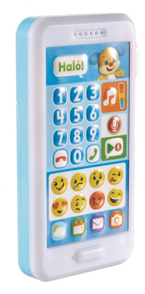 Fisher-Price Emoji chytrý telefón v slovenskom jazykuEmoji chytrý telefón je ako naozajstný! Mobil je vybavený štyrmi interaktívnymi „aplikáciami“