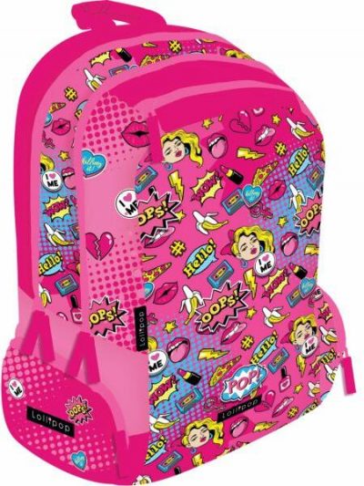 Batoh na chrbát Lollipop POP: Teen+Krásny a farebný batoh je vyrobený z kvalitného materiálu
