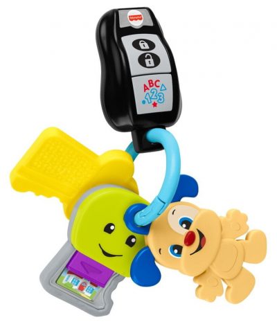 Fisher-Price zväzok kľúčovZväzok kľúčov ponúka deťom zábavnú hru s príveskami.Pomáha posilniť jemnú motoriku.Zapájajú sa zrakové a sluchové zmysly dieťaťa. dva kľúče