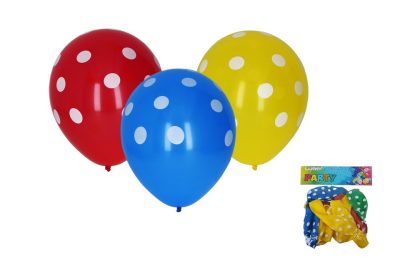 Balóny Bodky 30cm/10ksBalóny sú skvelou dekoráciou na narodeninovú oslavu. Balenie obsahuje: 10 ksVyrobené z prírodného materiálu
