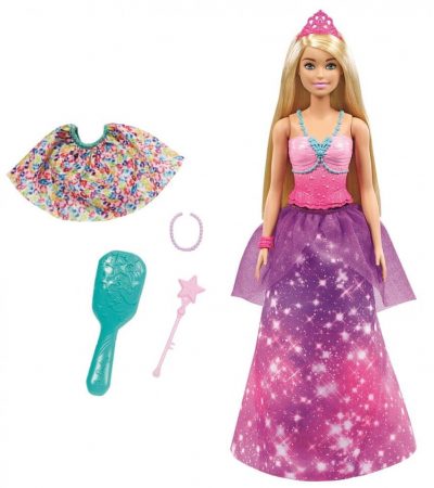 Mattel Barbie Z princeznej morská pannaTáto bábika Barbie Dreamtopia sa vyznačuje fantastickou módnou transformáciou pre dvojnásobnú zábavu pri rozprávaní príbehov! So sukňou