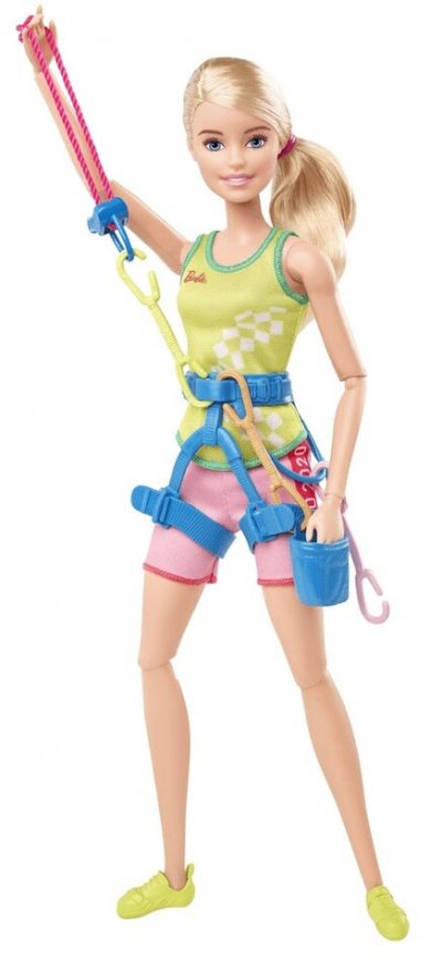 Mattel Barbie Olympionička HorolezkyňaTáto bábika Barbie z kolekcie Olympioničky oslavuje svet športu a pri tejto príležitosti sa spojila s uznávanou športovou organizáciou