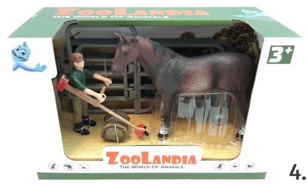 Zoolandia kôň s doplnkami 4 druhy Na žiadnej farme nesmú chýbať kone. Rozšír si zbierku o ďalší set. Vyrobené z kvalitného a odolného plastuSúčasťou balenia sú zvieratká