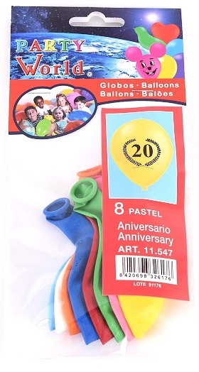 Balóny s číslom 20Veselé