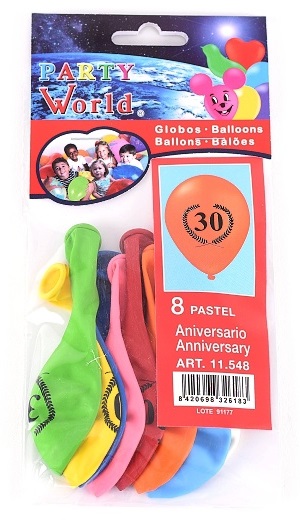 Balóny s číslom 30Veselé