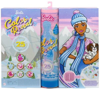 Mattel Barbie Color Reveal Adventný kalendár 2021Barbie Color Reveal Adventný kalendár prináša dokonalý zážitok plný zimnej zábavy a rozbaľovania! Deti si zamilujú odpočítavanie do Vianoc s 25 prekvapeniami