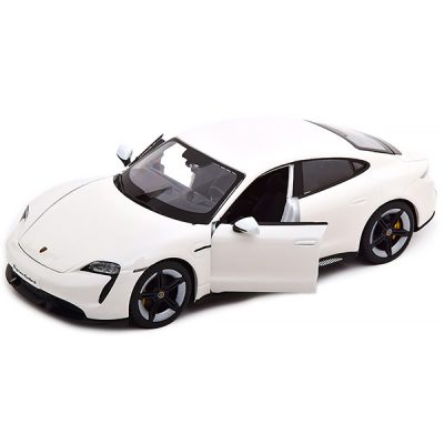 Bburago 1:24 Porsche Taycan Turbo S bieleSte vášnivý zberateľ kovových modelov áut? Alebo len chcete urobiť radosť svojmu dieťaťu