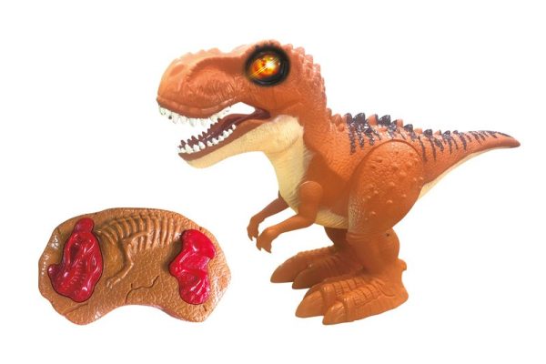 Dino T-rex RC na diaľkové ovládanieBaví ťa objavovať neznámy svet dinosaurov a chceš spoznať život na planéte pred 200 miliónmi rokmi? Rozšír si zbierku týchto predátorov!  Rozmery 31 x 9 x 17 cmSo svetelnými a zvukovými efektmiChôdza dopredu