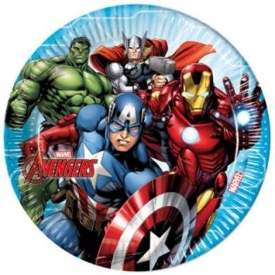 Taniere Avengers 23cm/8ksPapierové taniere sa hodia na detskú párty