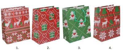 Vianočná darčeková taška 23 x 18 x 10 cmDarčeková taška vyrobená z kvalitného tvrdého papiera s rôznymi motívmi