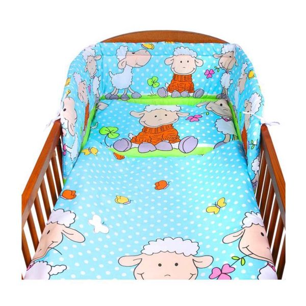 2-dielne posteľné obliečky New Baby 90/120 cm tyrkysové s ovečkou