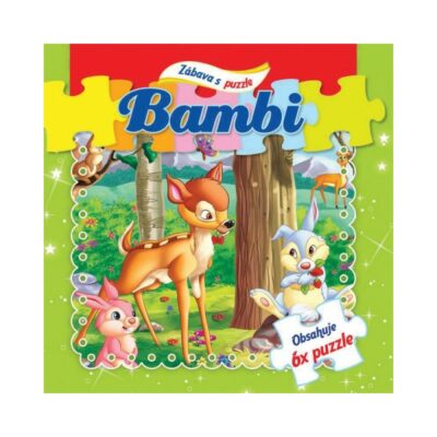 Bambi zábava s puzzle knižkaKniha v pevnej väzbe obsahuje 6x puzzle s motívom rozprávky Bambi. Veľkosť: 16
