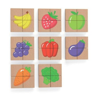 Drevené magnetické puzzle ovocieFarebné drevené magnetické puzzle ovocie sú skvelým nápadom na rozvoj zábavy pre každé dieťa staršie ako 18 mesiacov. Jeden obrázok môže byť vyrobený zo 4 dielikov. Sada obsahuje celkom 32 položiek. Hádanka rozvíja motorické zručnosti