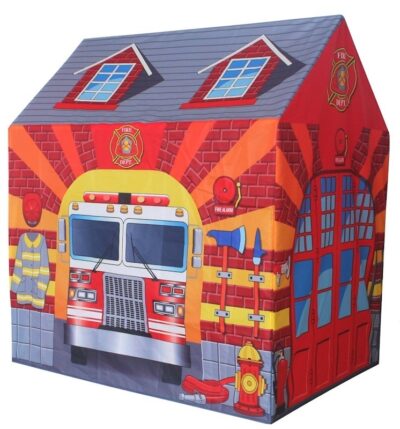Detský stan hasiči EasySet 95 x 75 x 102 cmStan v podobe hasičskej zbrojnice skvele zapadne do obľúbených detských hier. Stan môže byť postavený nielen doma