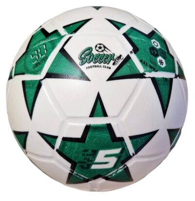 Futbalová lopta Soccer zelená veľkosť 5Lopta je určená všetkým