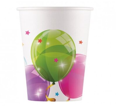 Poháre BalónyPapierové poháre sa hodia na detskú párty
