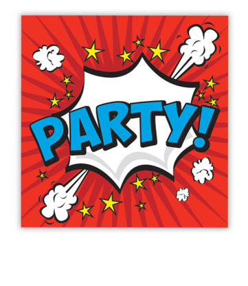 Servítky Boom partyPapierové servítky sú vhodné na detskú párty